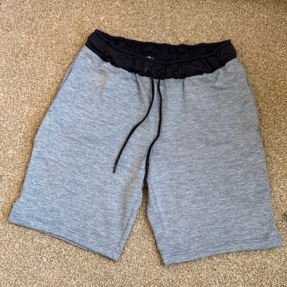 Men's Light and Dark Blue Drawstring Shorts